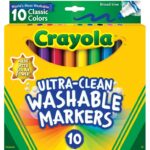 Crayola - Markers Ultra-Clean Washable Markers x 10 Colores
